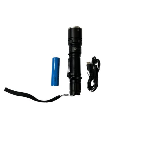 OGMAX HIGH POWER RECHARGEABLE LED FLASHLIGHT WATERPROOF CHARGER TYPE – C USB