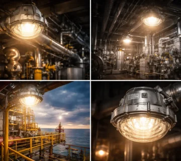 Explosion proof lighting for hazardous industrial areas