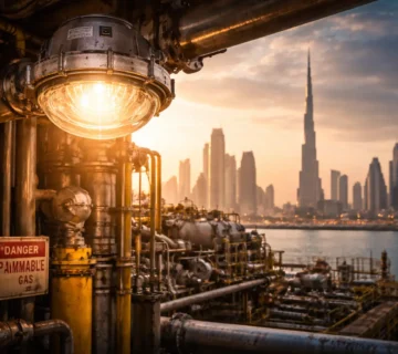    Explosion proof lighting used in hazardous industrial environments in UAE