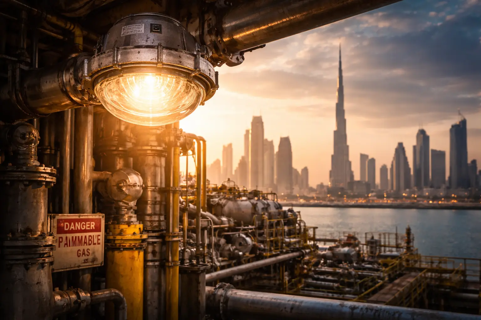 -- Explosion proof lighting used in hazardous industrial environments in UAE