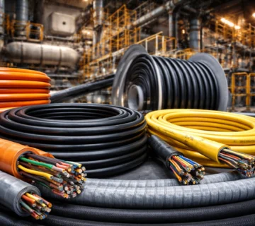 Flexible cable used in industrial and marine applications