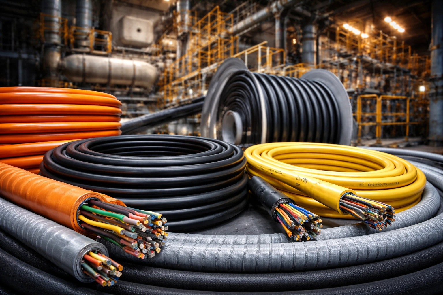 Flexible cable used in industrial and marine applications