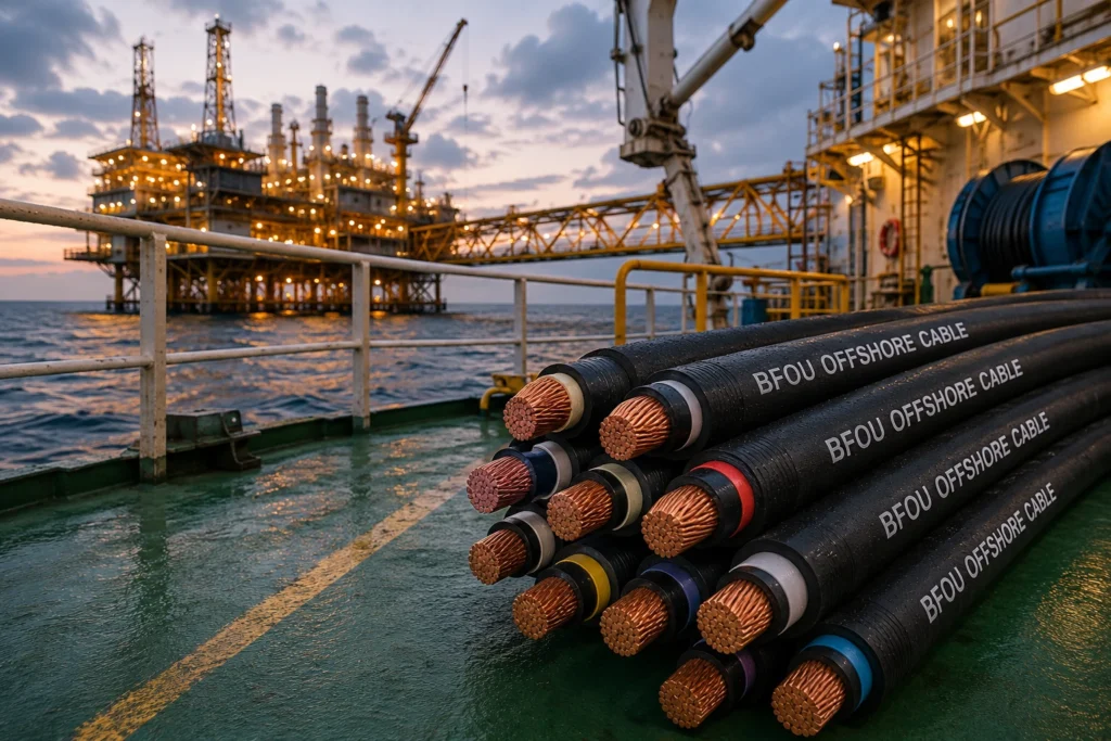 BFOU offshore cables used in marine and offshore industrial applications in UAE