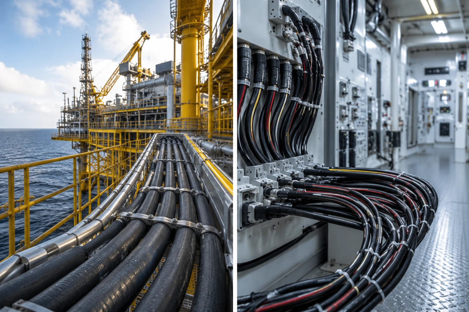 Comparison of RFOU and BFOU offshore cables used in marine and offshore environments